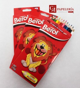 LAPICES DE COLORES LARGOS C/12 PZAS BEROL